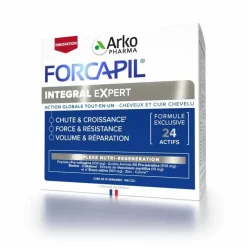 Forcapil integral expert action tout-en-un cheveux et cuir chevelu Arkopharma - boite de 168 gélules
