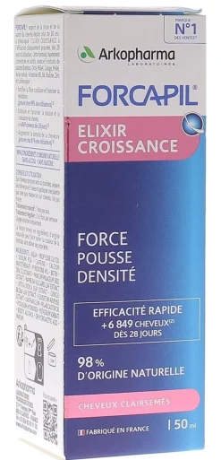 Forcapil élixir croissance Arkopharma - flacon compte-goutte de 50 ml