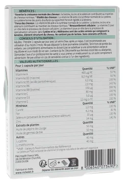 Force des cheveux Richelet - boîte de 30 capsules