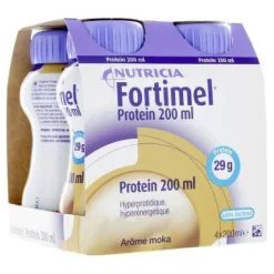 Fortimel protein goût moka Nutricia - 4 bouteilles de 200 ml