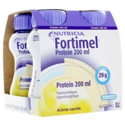 Fortimel protein goût vanille Nutricia - 4 bouteilles de 200 ml