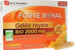 Forté Royal Gelée royale bio 2000mg dosage fort Forté Pharma - boîte de 20 ampoules