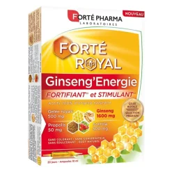 Forté Royal Ginseng'Energie fortifiant & stimulant Forté Pharma - 20 ampoules de 10ml