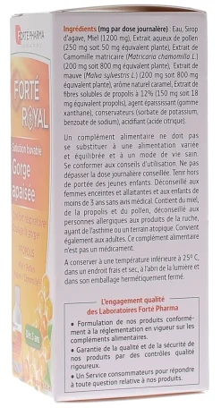 Forté Royal Solution buvable gorge apaisée Forté Pharma - flacon de 120ml