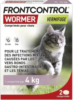 Frontcontrol Wormer chas – vermifuge, 2 comprimés