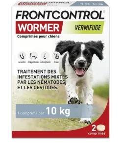 Frontcontrol Wormer vermifuge chien – 2 comprimés