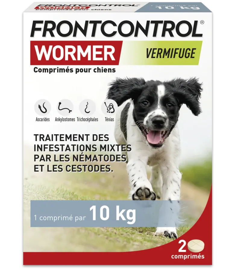 Frontcontrol Wormer vermifuge chien – 2 comprimés