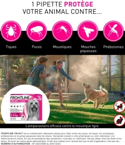 Frontline Tri-Act chiens 2-5 kg - boîte de 3 pipettes de 0,5 ml