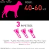 Frontline Tri-Act chiens 40-60 kg - 3 pipettes de 6 ml