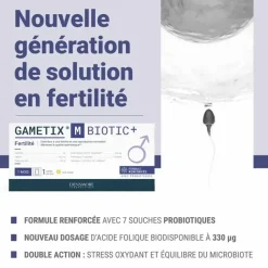 Gametix M Biotic+ Fertilité Densmore - boite de 30 sachtes de 4,5g