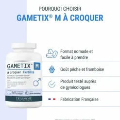 Gametix M fertilité Densmore - pot de 60 comprimés à croquer