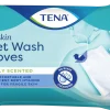 Gants de toilette pré-imprégnés Wet Wash Glove Tena - paquet de 8 gants