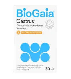 Gastrus probiotiques arôme mandarine BioGaia – 30 comprimés à croquer