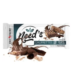 Gaufrettes Need's 35,8% de protéines saveur chocolat Eric Favre - sachet de 41,9 g (2 gaufrettes)