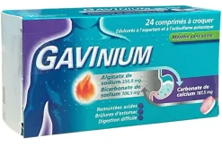Gavinium carbonate de calcium - boite de 24 comprimés à croquer