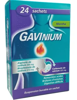 Gavinium carbonate de calcium menthe