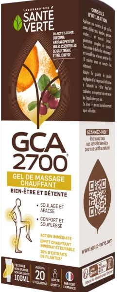 GCA 2700 gel de massage chauffant Santé Verte – tube 100 ml