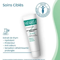 Gel antiseptique naturel intime Saugella – tube 30 ml