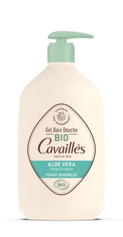 Gel bain douche Bio surgras nectar d'aloe Rogé Cavaillès - flacon-pompe de 1L