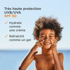 Gel cream wet skin SPF 50 Gel solaire enfants Fotoprotector pediatrics Isdin - tube de 250 ml