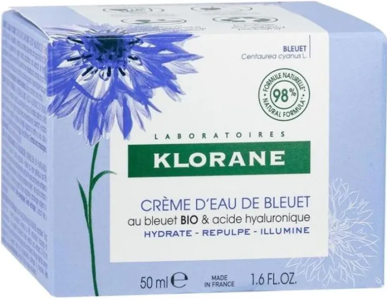 Gel crème repulpant hydratant au bleuet bio Klorane - pot de 50ml
