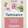 Gel douche amande parfum pêche de vigne Léa Nature Natessance - flacon-pompe de 1L