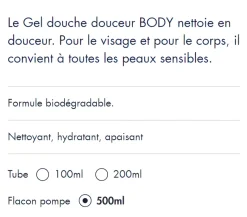 Gel douche douceur Avène - flacon de 500 ml