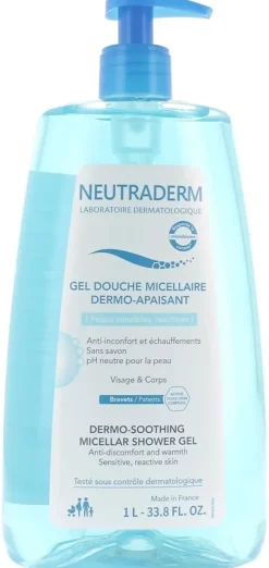Gel douche micellaire dermo-protecteur Neutraderm - flacon de 1 litre