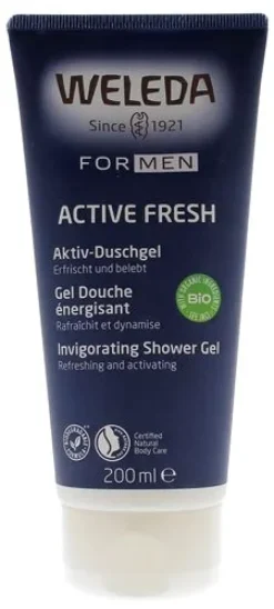 Gel douche énergisant Weleda homme - tube de 200 ml