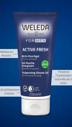 Gel douche énergisant Weleda homme - tube de 200 ml