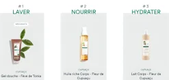 Gel douche nutritif au Cupuaçu bio Fêve de Tonka Klorane - tube de 200 ml