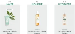 Gel douche nutritif au Cupuaçu bio Sève de Bambou Klorane - tube de 200 ml