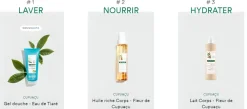 Gel douche nutritif au Cupuaçu bio Eau de Tiaré Klorane - tube de 200 ml