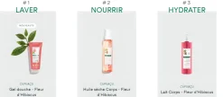 Gel douche nutritif au Cupuaçu bio Fleur d'Hibiscus Klorane - tube de 200 ml
