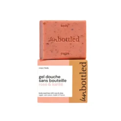 Gel douche sans bouteille rose & karité Unbottled - pain de 110g