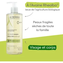 Gel douche surgras A-Derma