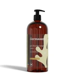 Gel douche surgras 3 en 1 parfum cocoon Dermasens Marque Verte - flacon-pompe de 1L