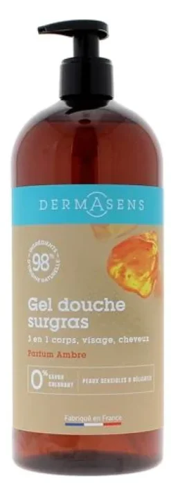 Gel douche surgras parfum ambre Dermasens Marque Verte