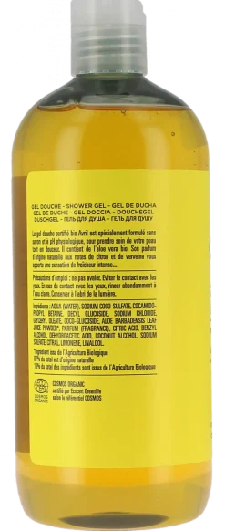 Gel douche zeste de citron bio Avril - flacon de 500ml