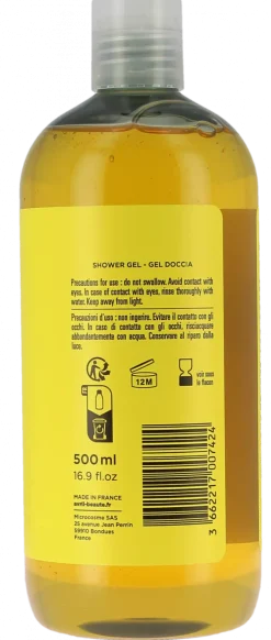 Gel douche zeste de citron bio Avril - flacon de 500ml