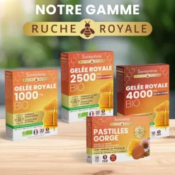 Gelée royale 4000 mg bio Santarome - boite de 10 ampoules