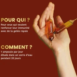 Gelée royale 4000 mg bio Santarome - boite de 10 ampoules