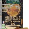 Gelée royale pollen propolis miel de Manuka bio Santarome - boîte de 20 ampoules