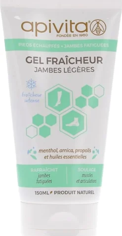Gel fraîcheur jambes légères Apivita - Tube de 150 ml