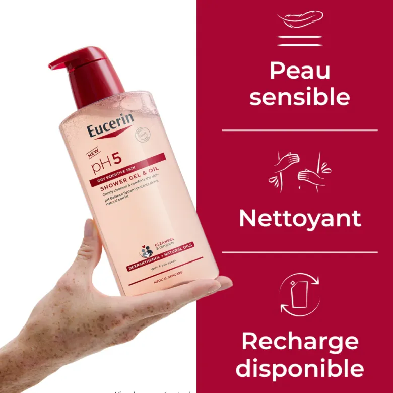 Gel-huile de douche pH5 Eucerin