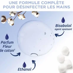 Gel hydroalcoolique fleur de coton Baccide - flacon-pompe de 300ml