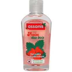 Gel hydroalcoolique Fraise des bois Assanis - flacon de 80ml
