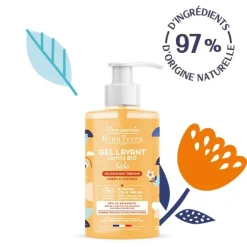 Gel lavant bébé bio peaux sensibles corps et cheveux Mon premier Beauterra - flacon-pompe de 750ml