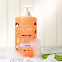 Gel lavant bébé bio peaux sensibles corps et cheveux Mon premier Beauterra - flacon-pompe de 750ml