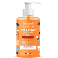 Gel lavant bébé bio peaux sensibles corps et cheveux Mon premier Beauterra - flacon-pompe de 750ml